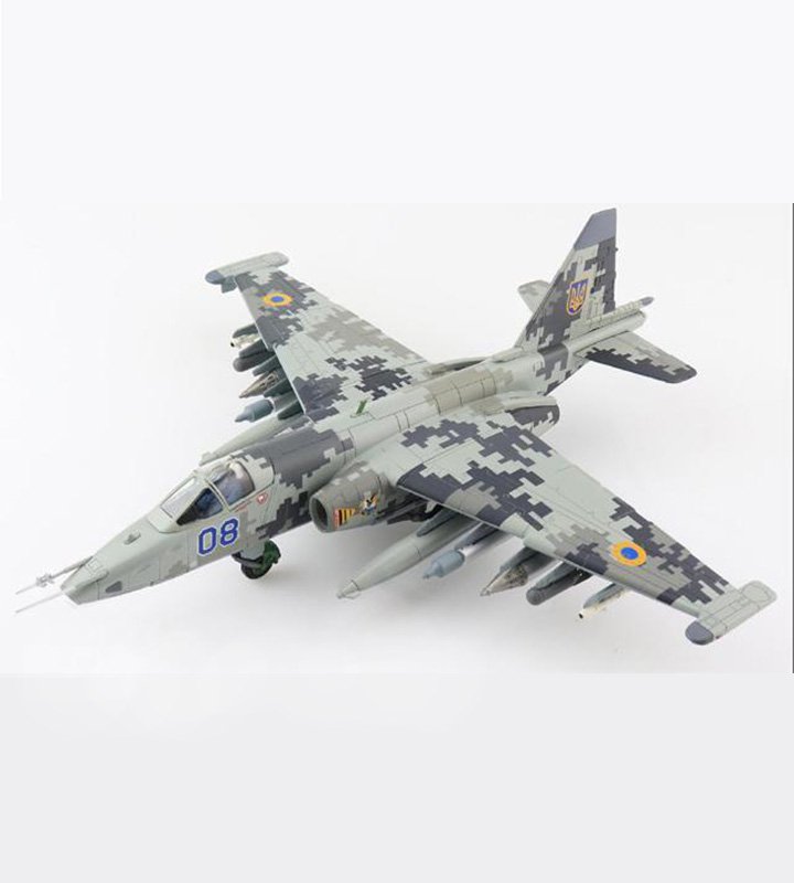 HA6108烏克蘭Su-25M1 BLUE 08蘇愷25數位迷彩合金模型