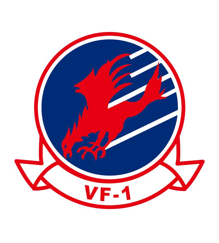 ST0041美國海軍VF-1中隊隊徽塑膠貼紙