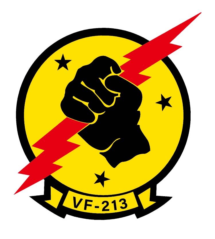 ST0040美國海軍VF-213中隊隊徽塑膠貼紙