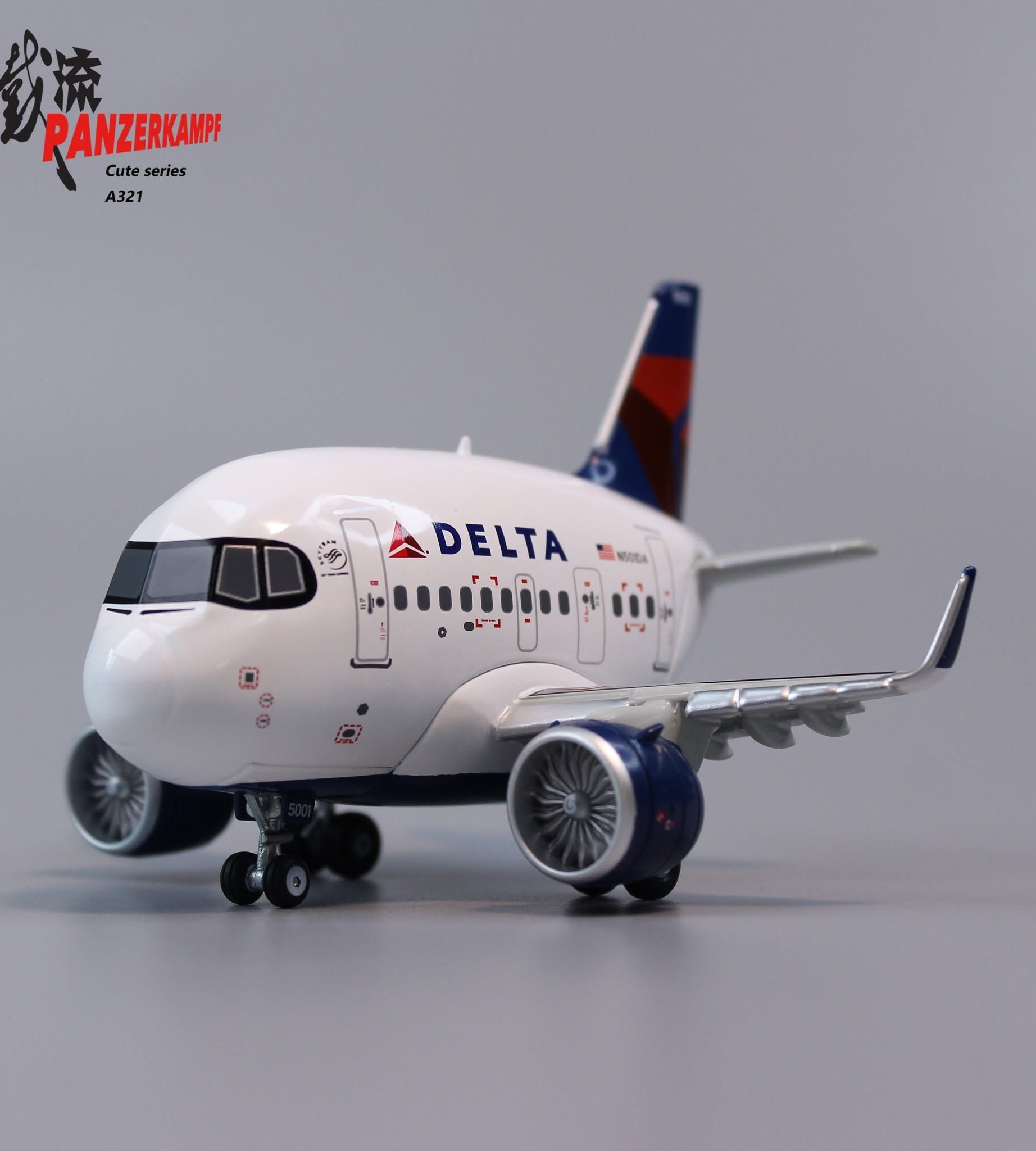 達美航空Delta Air Lines A321neo Q版合金模型70102PK