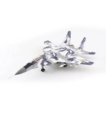 HA6518烏克蘭空軍MiG-29戰鬥機數位迷彩國徽彩繪模型