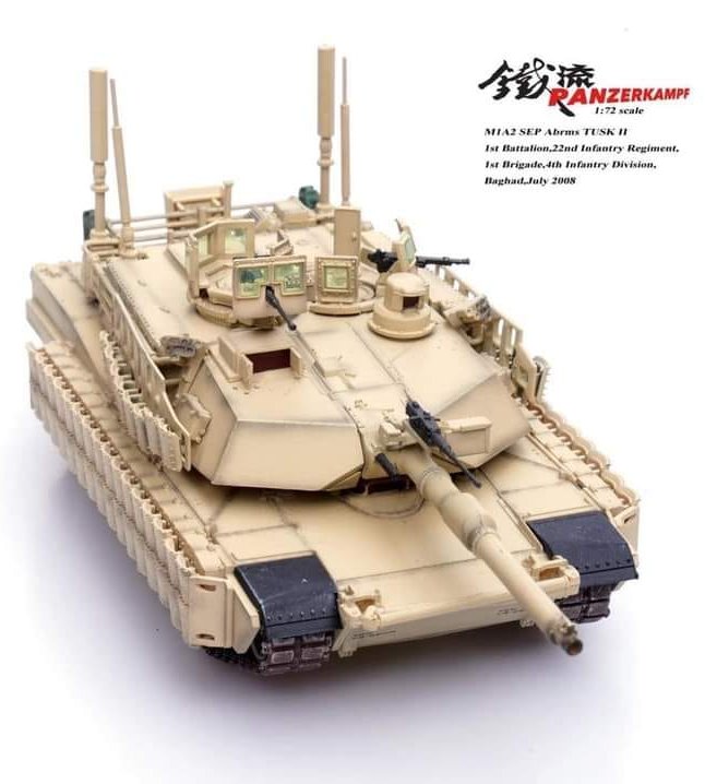 美國M1A2 Abrams TUSK II艾布蘭坦克(沙漠色) 12210PA