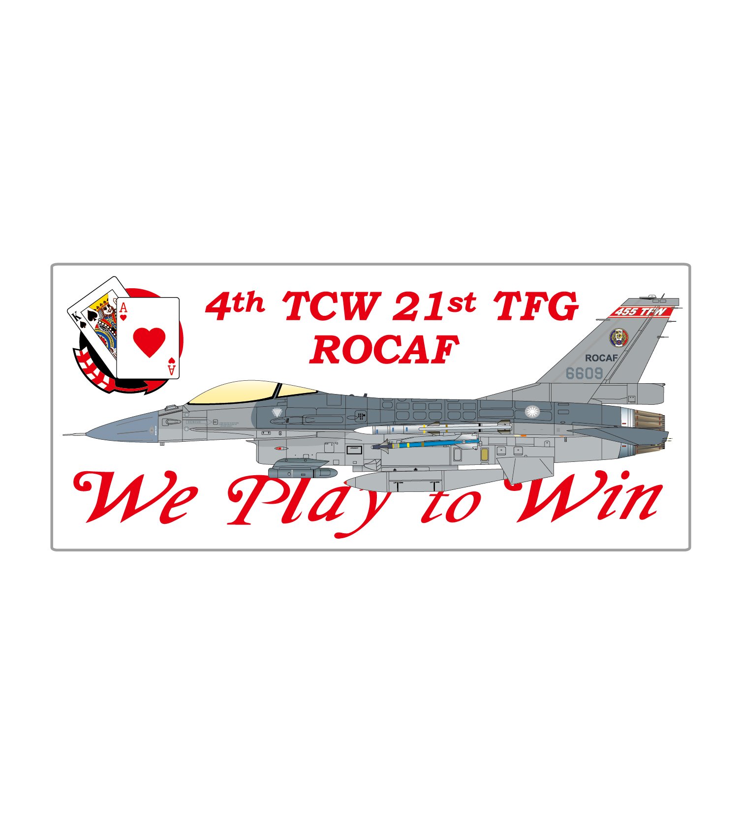 ST0053 空軍第21作戰隊F-16戰鬥機塑膠貼紙