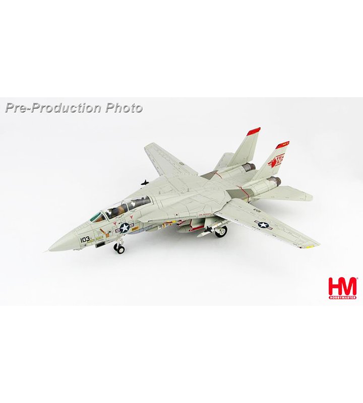 HA5224美軍F-14A雄貓戰鬥機VF-1狼群中隊Mi-8殺手合金模型