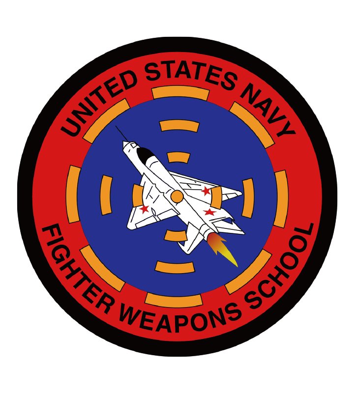ST0071 美國海軍武器學校塑膠防水貼紙