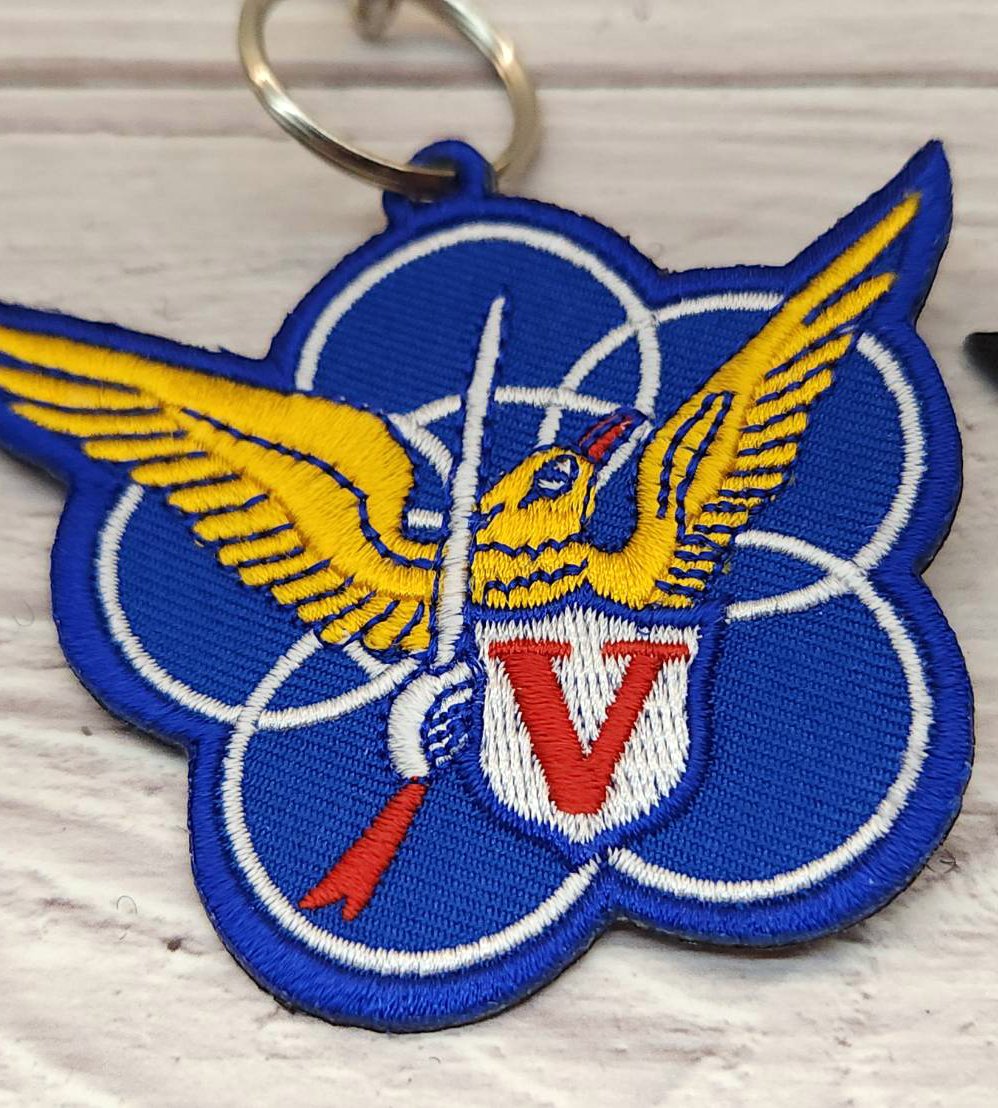 K0039空軍第五戰術混合聯隊F-16V單面電繡鑰匙圈