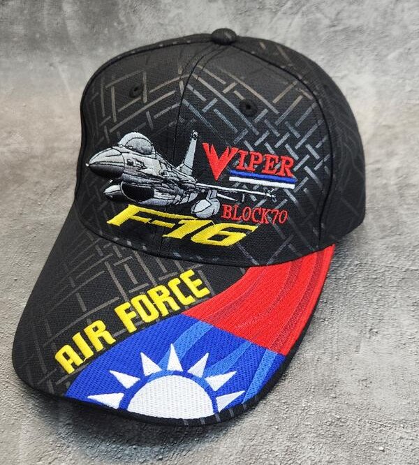 空軍F-16 VIPER戰鬥機國旗(黑色)小帽