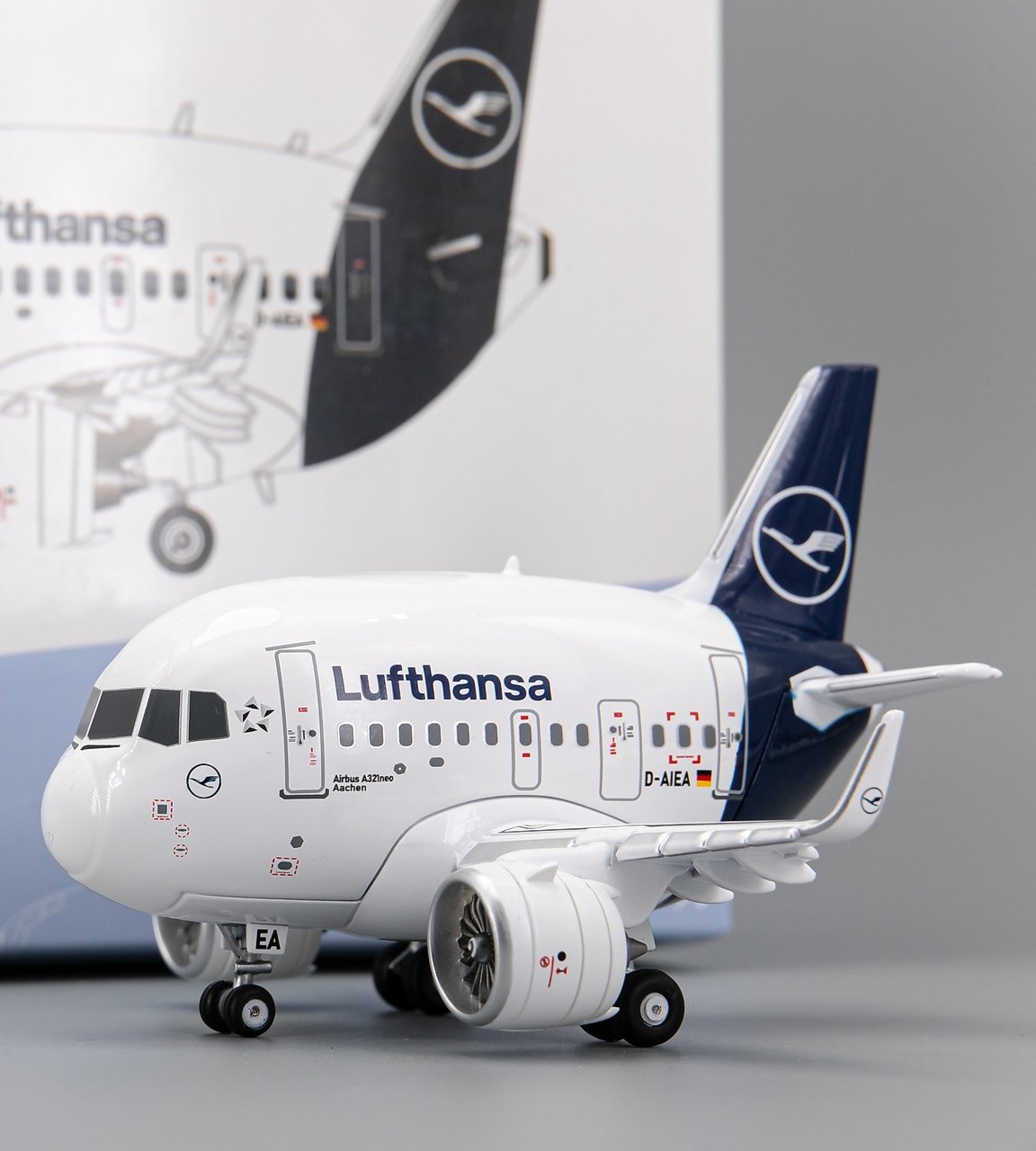 A321neo德國漢莎航空Q版合金成品模型