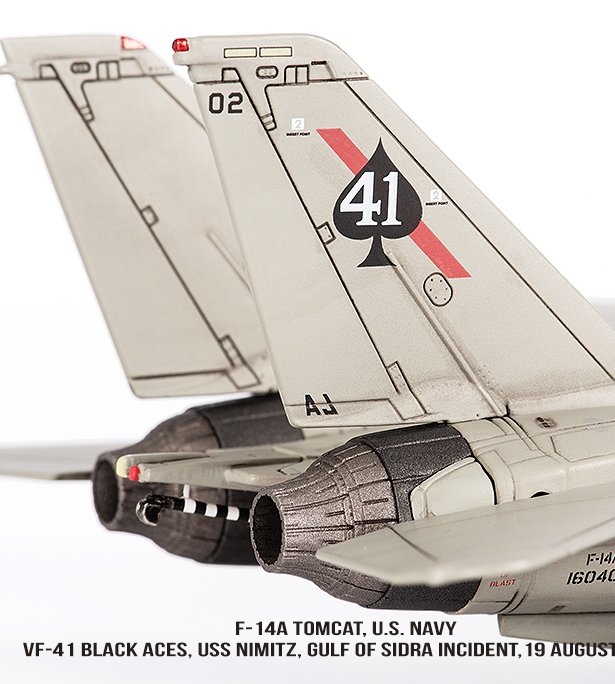 美國海軍F-14A雄貓式戰機 VF-41 Black Aces黑色王牌 JCW-72-F14-017