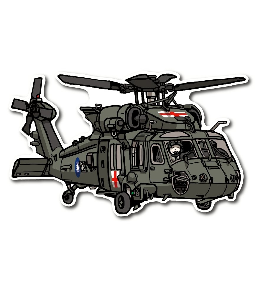 空軍海鷗救護隊UH-60黑鷹直升機(右向)
