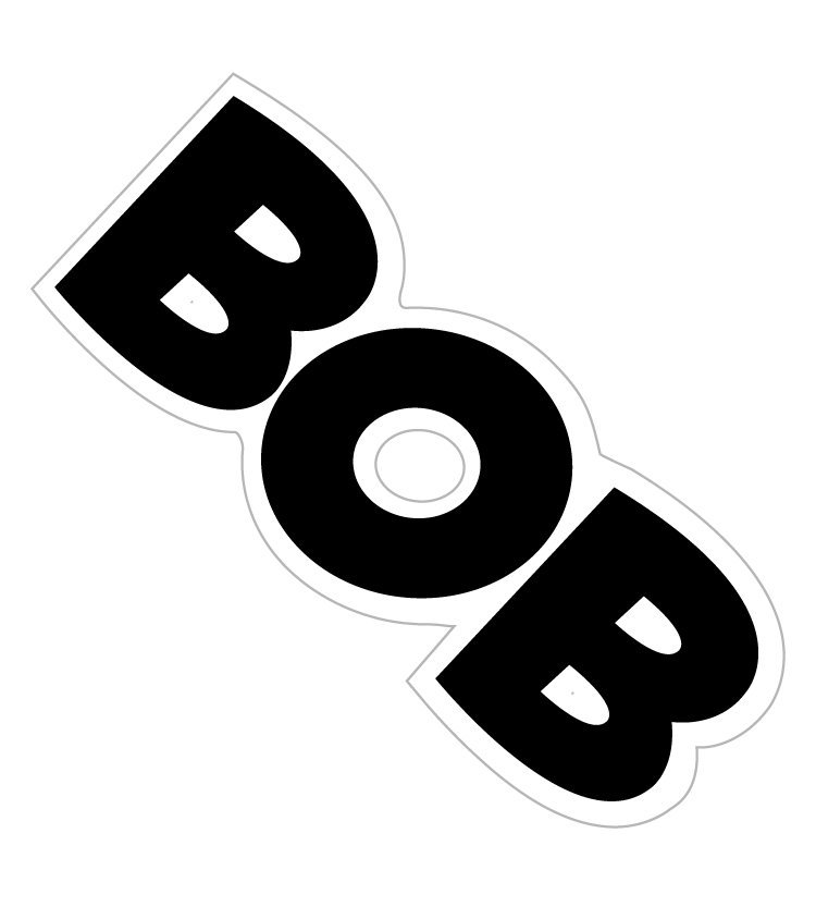 ST0045鮑勃BOB呼號塑膠貼紙