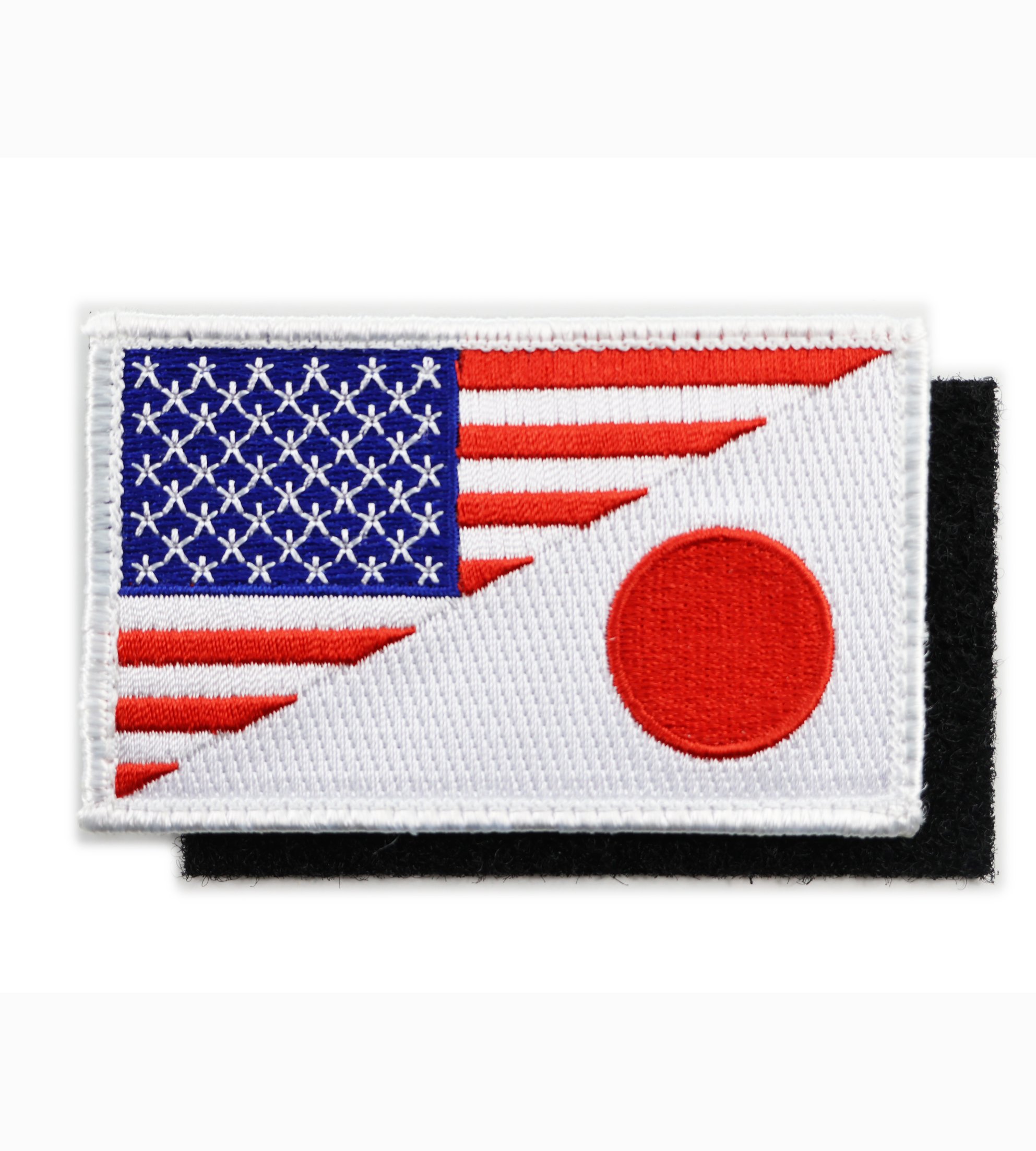 P0159美國&日本國旗士氣章(白邊)(魔鬼氈)