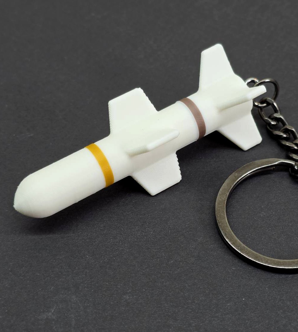K0081魚叉飛彈AGM-84 3D列印鑰匙圈