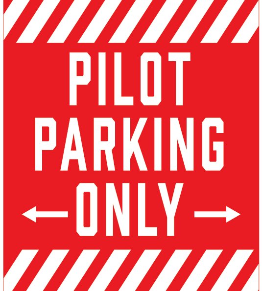 ST0089 PILOT PARKING ONLY  防水貼紙