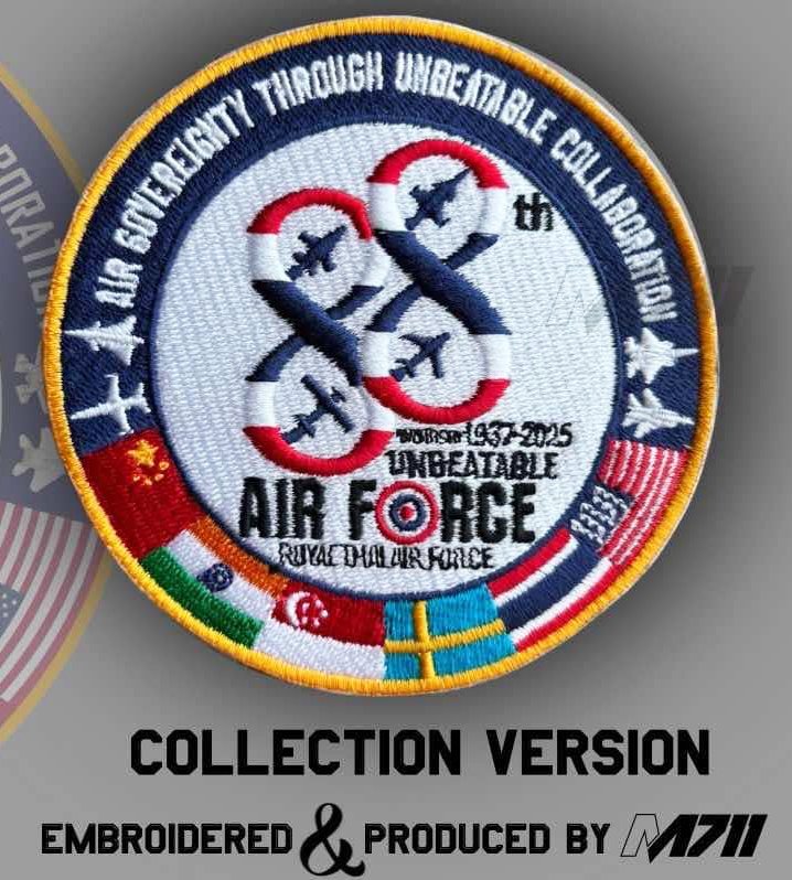 PT0001泰國空軍建軍88周年(圓型)臂章(魔鬼氈)