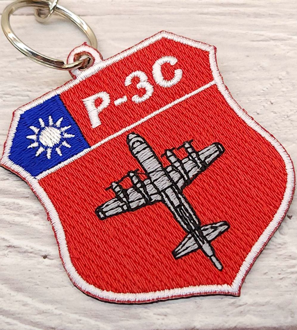 K0046空軍P-3C ORION獵戶座機種單面電繡鑰匙圈