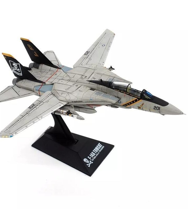 JCW-144-F14-008美國海軍VF-103海盜旗 F-14A雄貓式戰機模型1/144成品模型