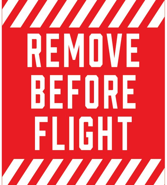 ST0090  REMOVE BEFORE FLIGHT 防水貼紙