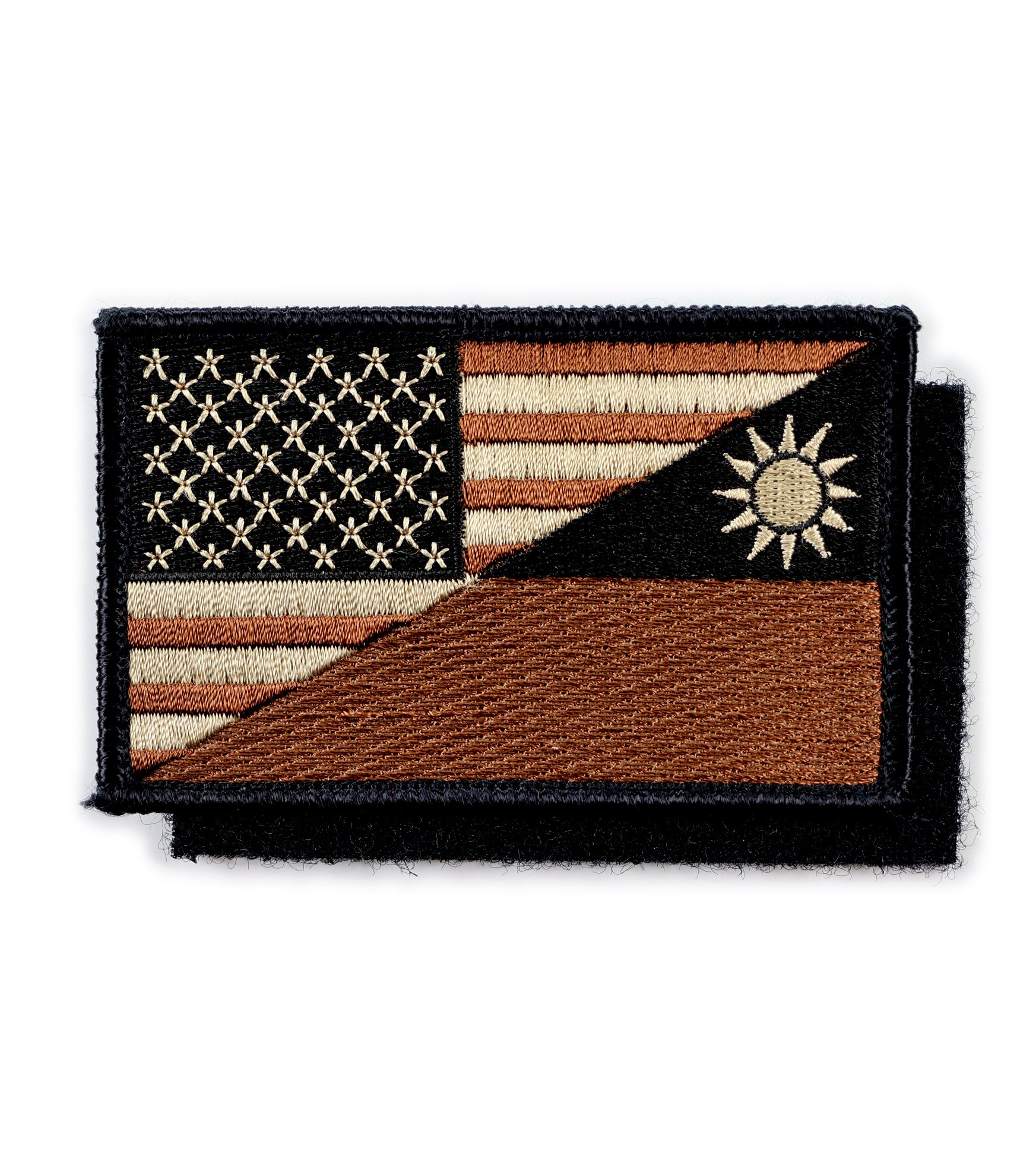 P0171美國&中華民國國旗章(多地迷彩)(魔鬼氈)