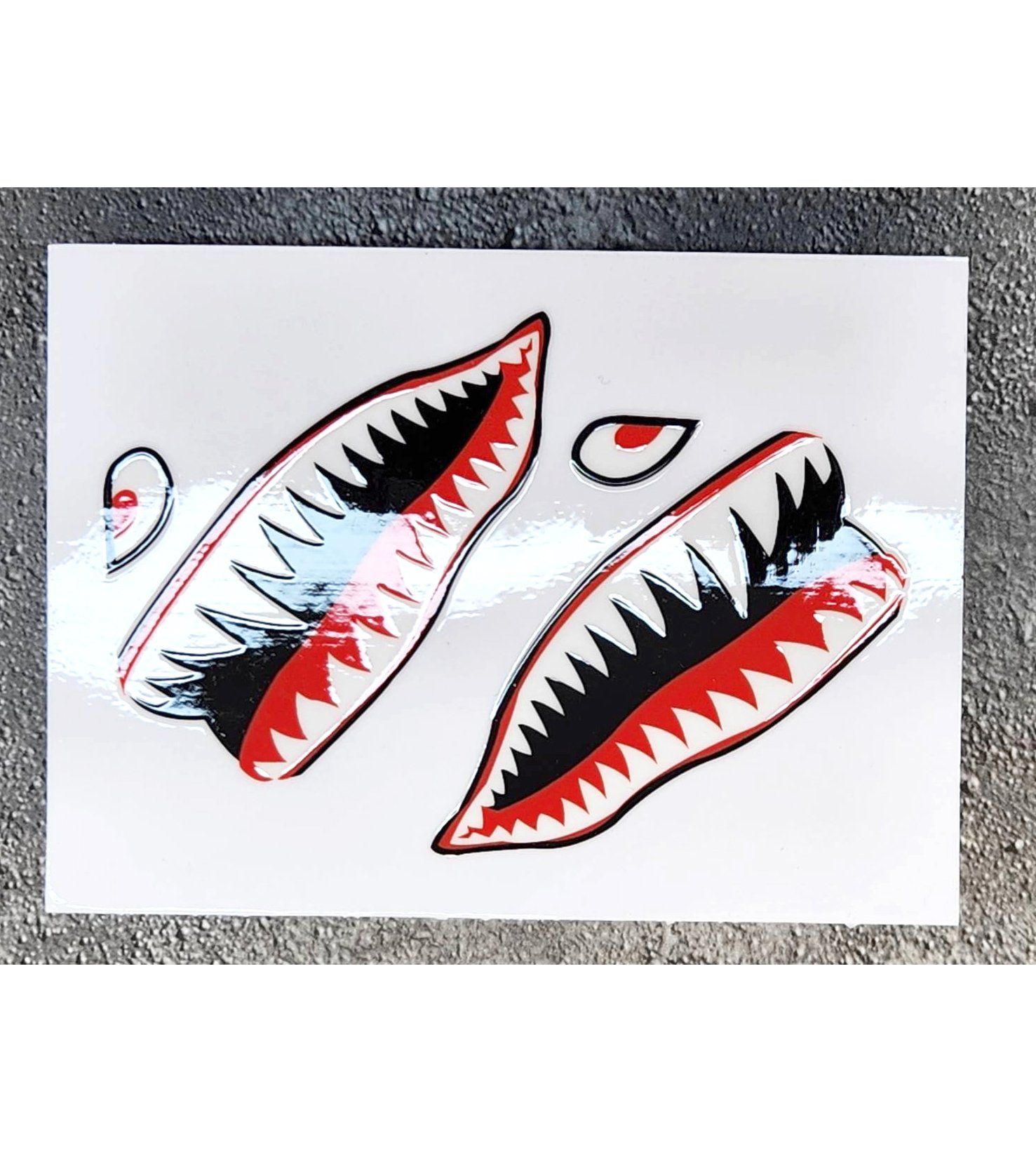 P-40鯊魚嘴 UV水晶貼紙
