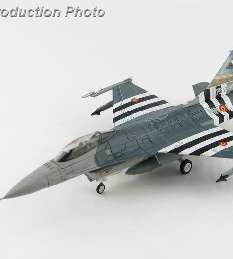 HA3879比利時空軍諾曼第75週年F-16AM彩繪紀念機1/72合金成品模型