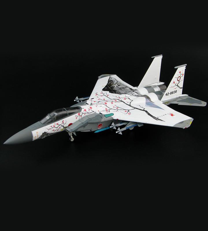 HA4514日本第305飛行隊F-15J航空自衛隊50周年水墨富士彩繪模型