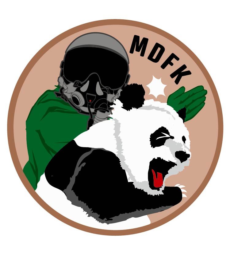 ST0004 MDFK 貓熊防水貼紙