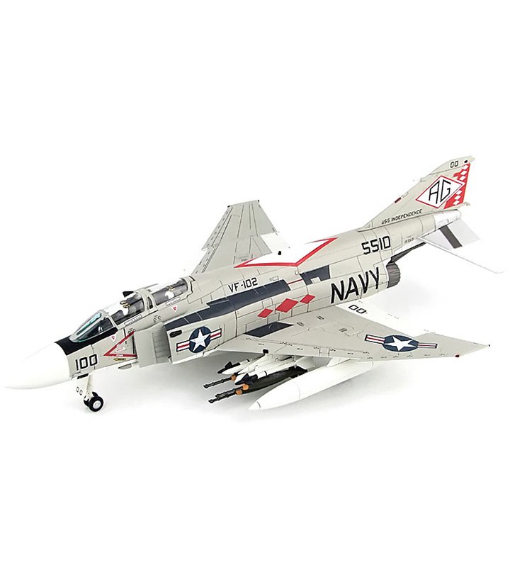 HA19006美軍VF-102鑽石蛇 F-4J 幽靈 II獨立號CV-6模型