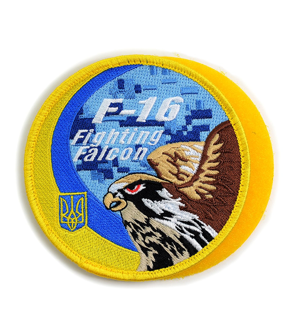 PA0009烏克蘭F-16機種章 (有魔鬼氈)