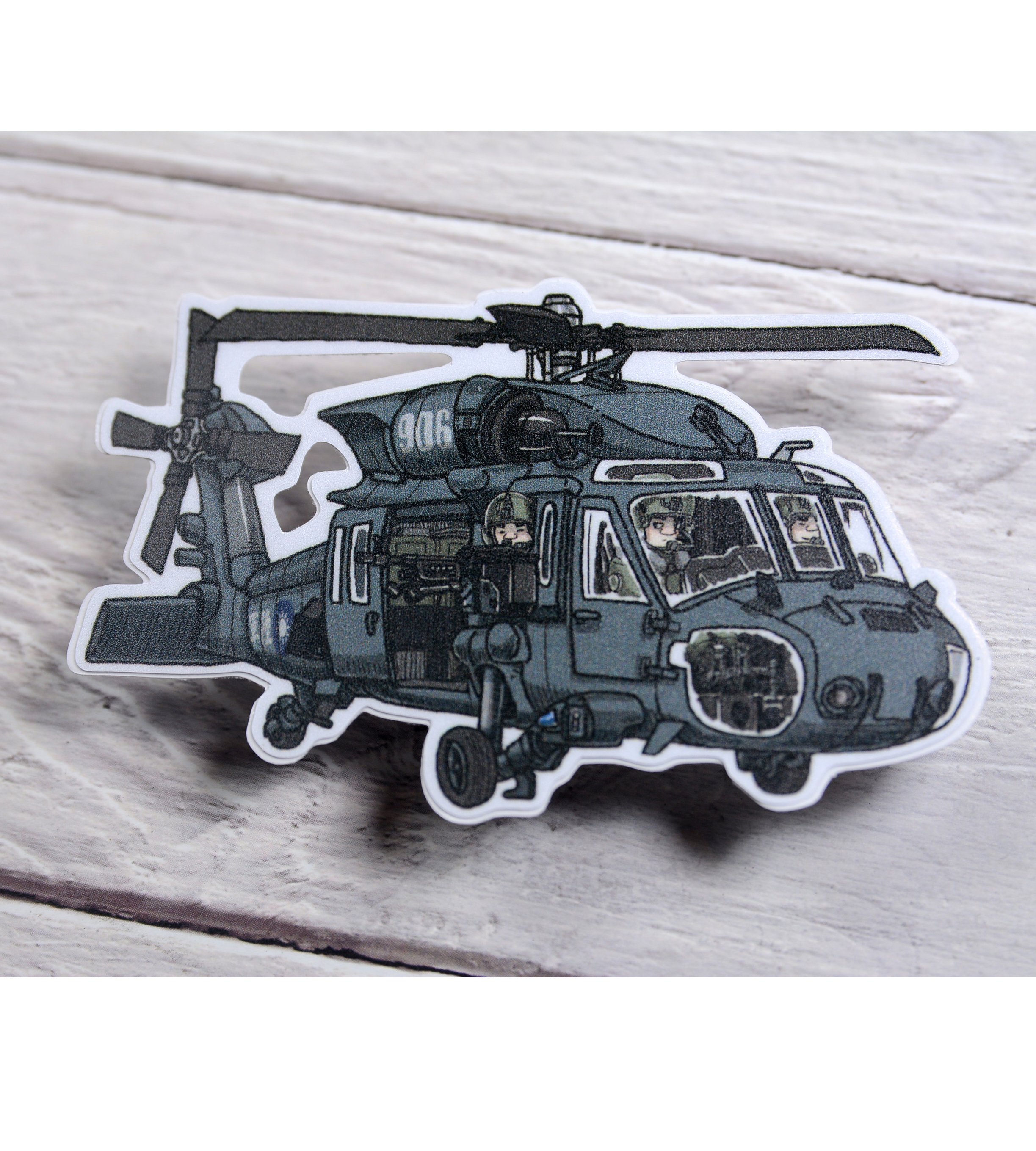 陸軍航空UH-60黑鷹直升機(右向)