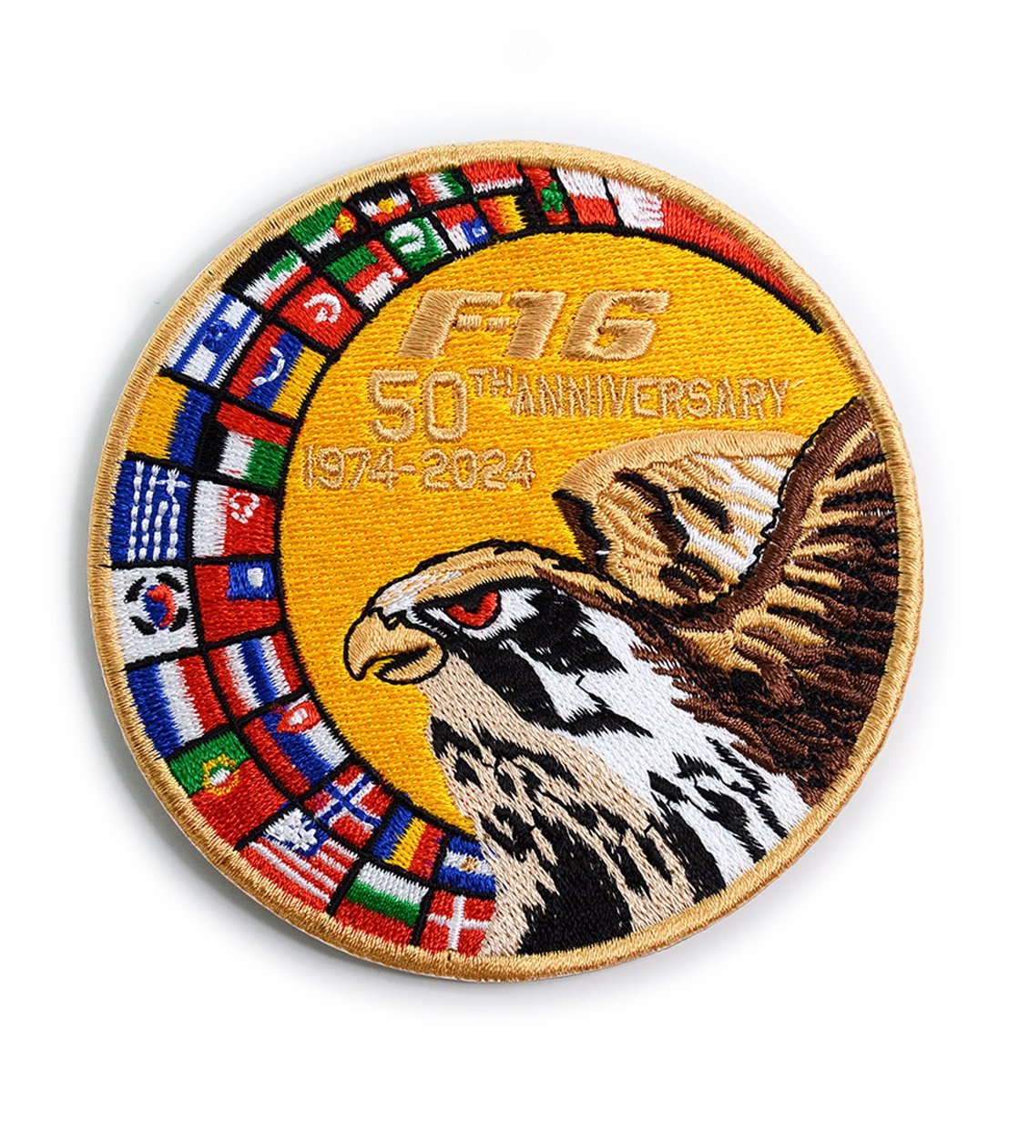 PA0008美國F-16首飛50周年紀念章(有魔鬼氈)