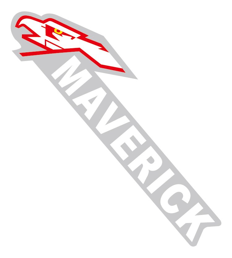 ST0048獨行俠MAVERICK呼號塑膠貼紙