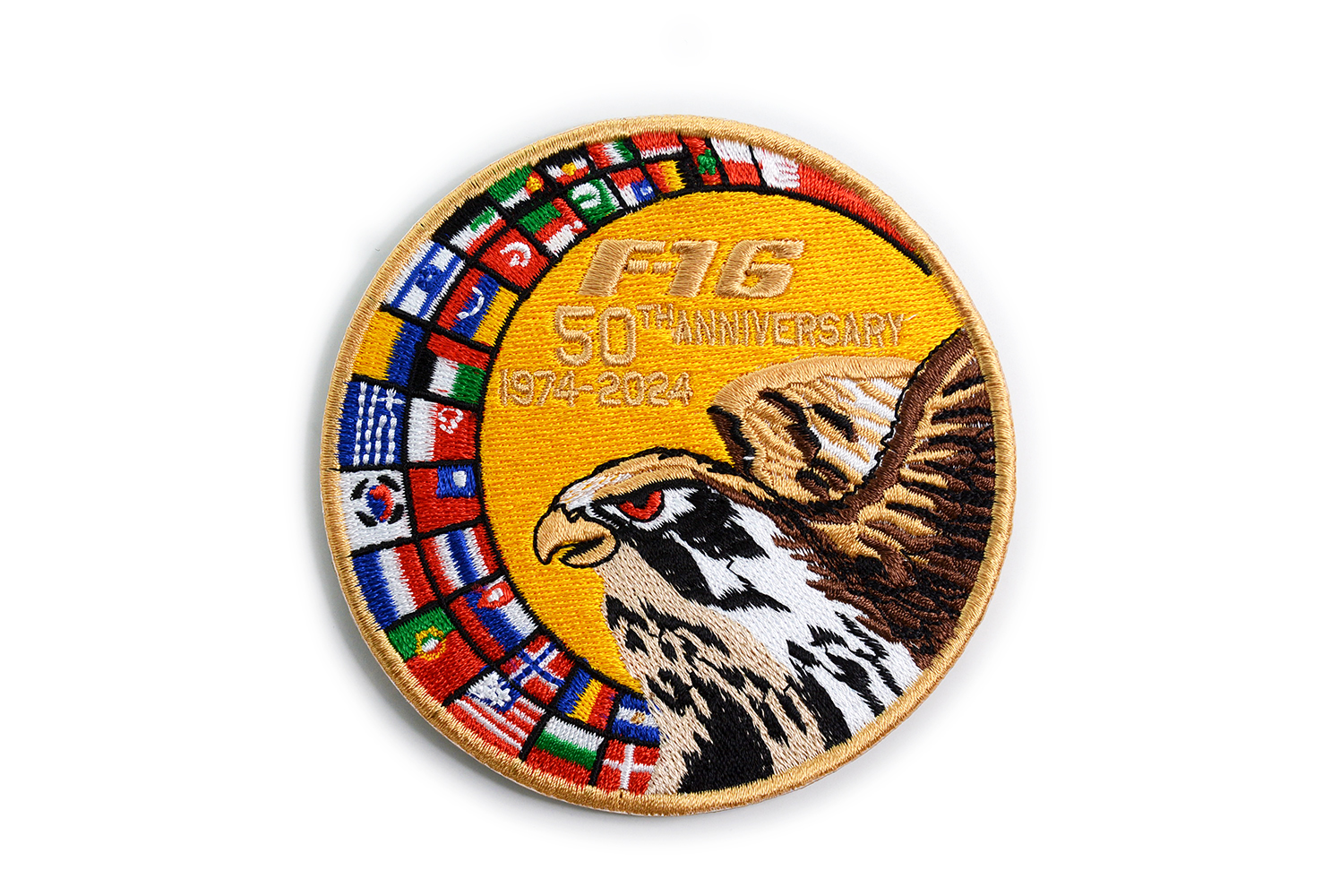PA0008美國F-16首飛50周年紀念章(有魔鬼氈)
