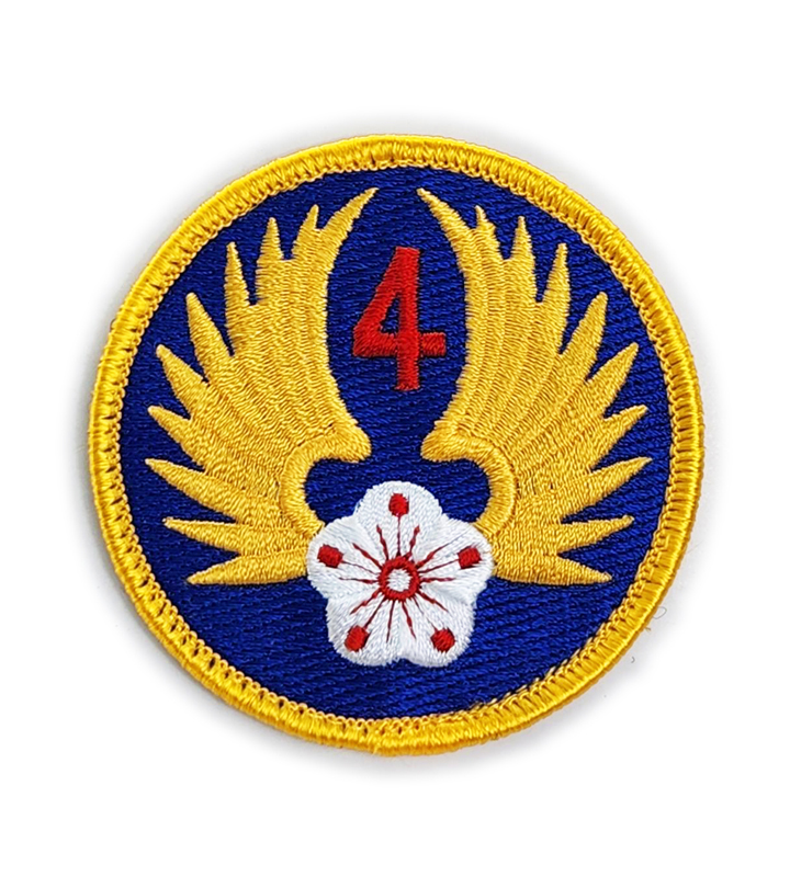 P0132空軍嘉義第4大隊徽繡章(已撤銷編制)(有魔鬼氈)