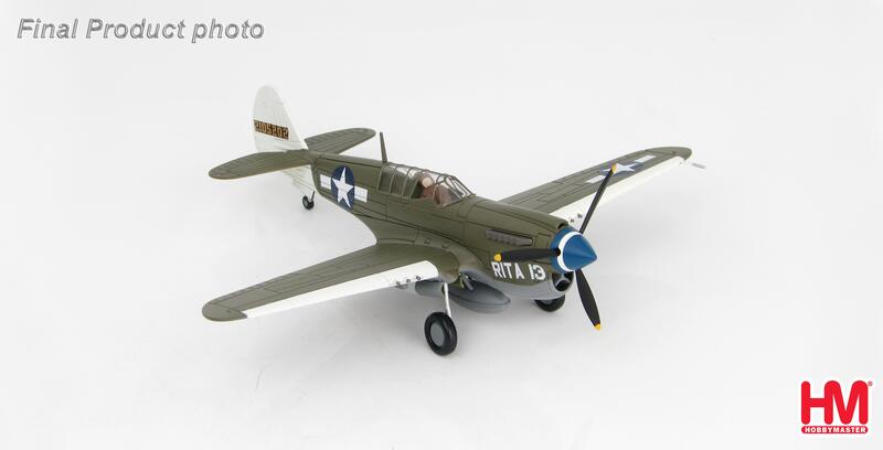 HA5504美國P-40N戰鬥機羅伯特德克文上尉1/72合金成品模型