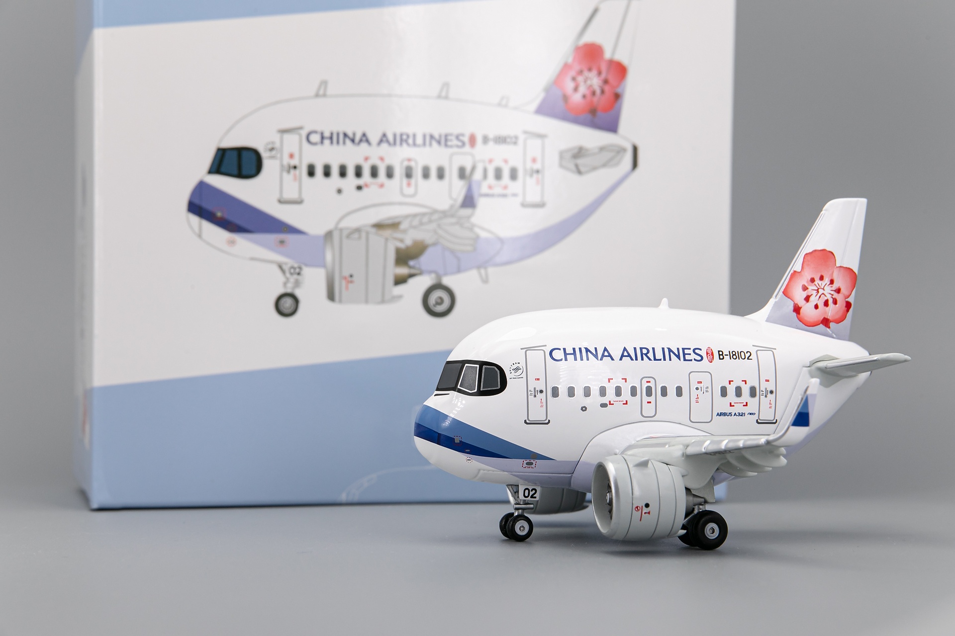 A321neo中華航空Q版合金成品模型