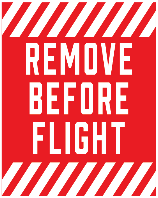 ST0090  REMOVE BEFORE FLIGHT 防水貼紙