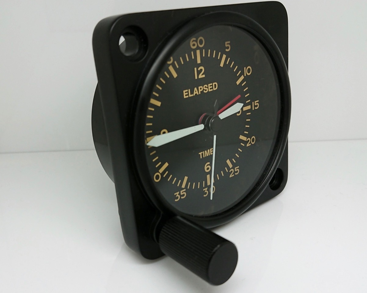 飛機儀錶時鐘“ELASPED TIME”