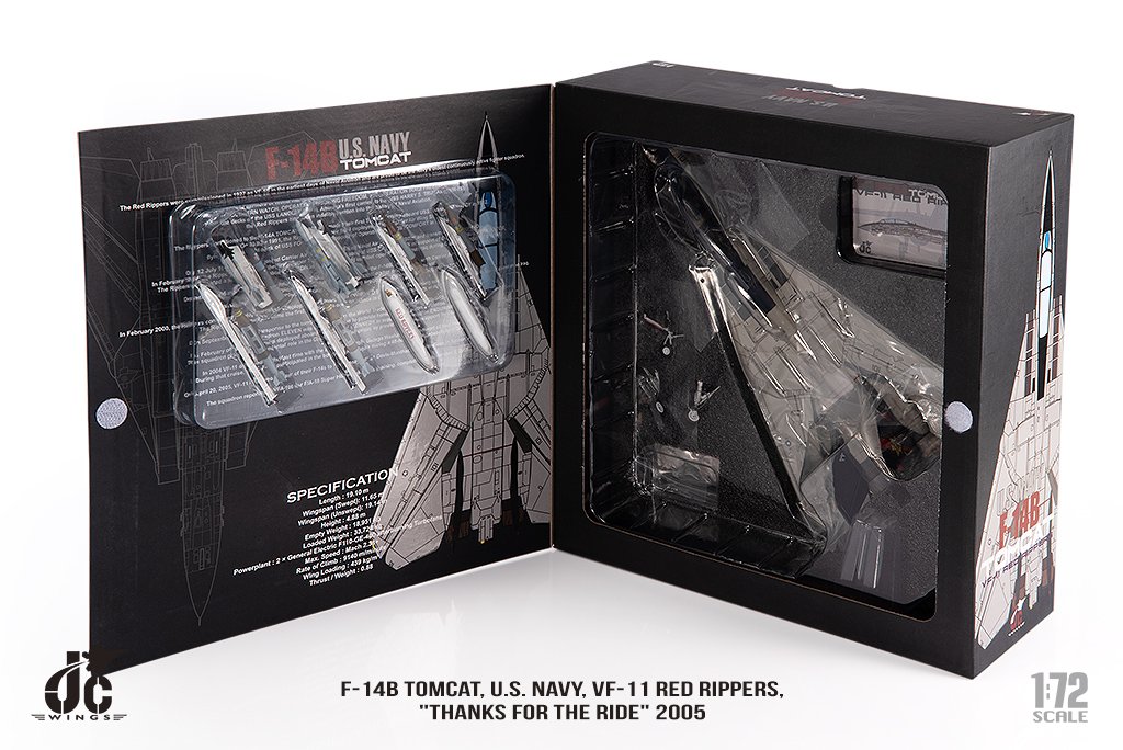 JCW-72-F14-010 美國海軍VF-11 F-14B紅獠牙RED RIPPERS模型