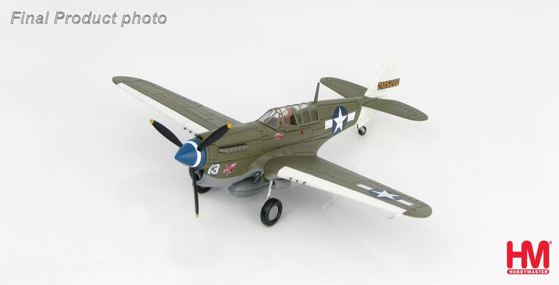 HA5504美國P-40N戰鬥機羅伯特德克文上尉1/72合金成品模型