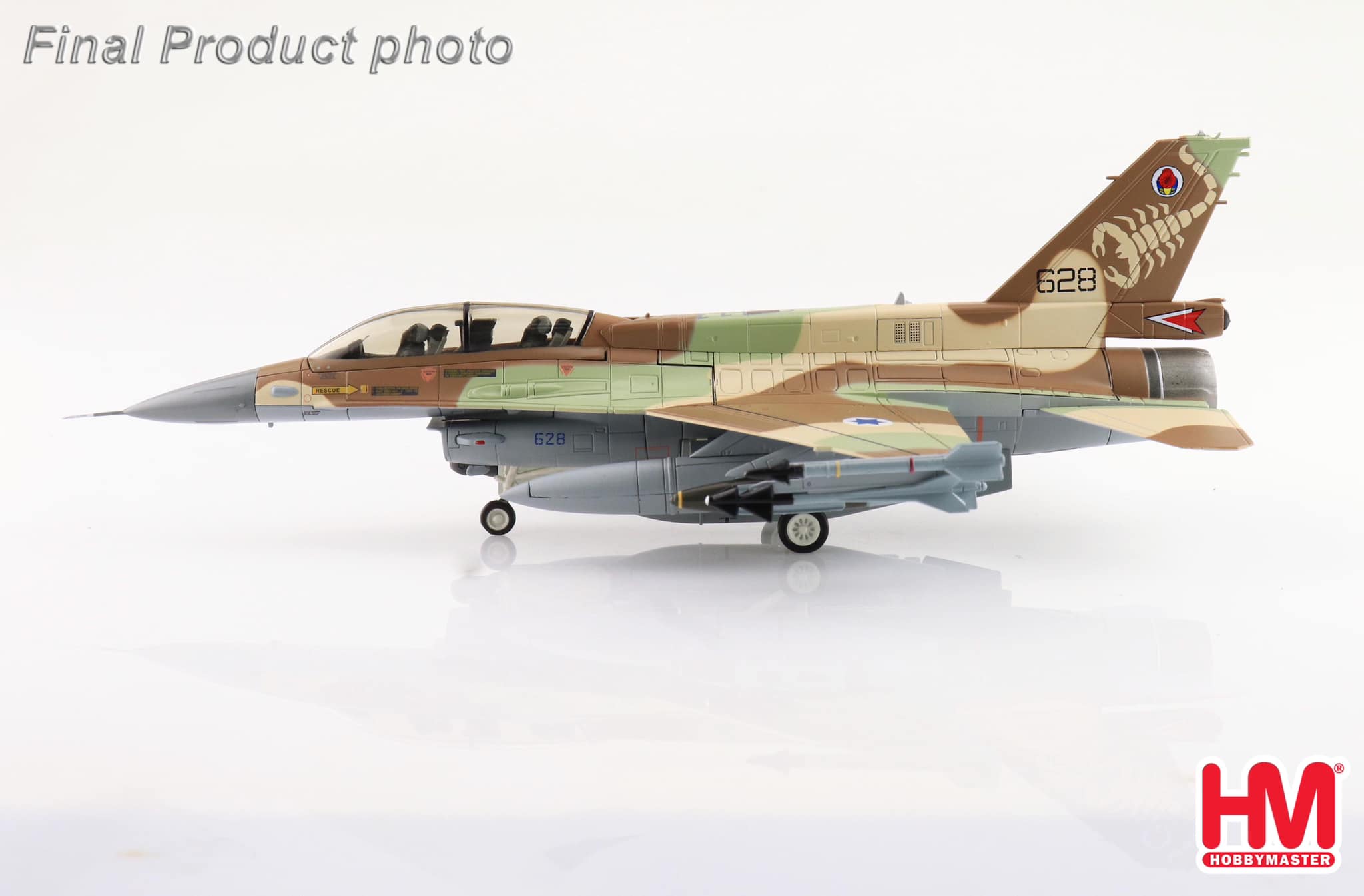 HA38037以色列空軍F-16I 第119中隊蝙蝠中隊合金模型