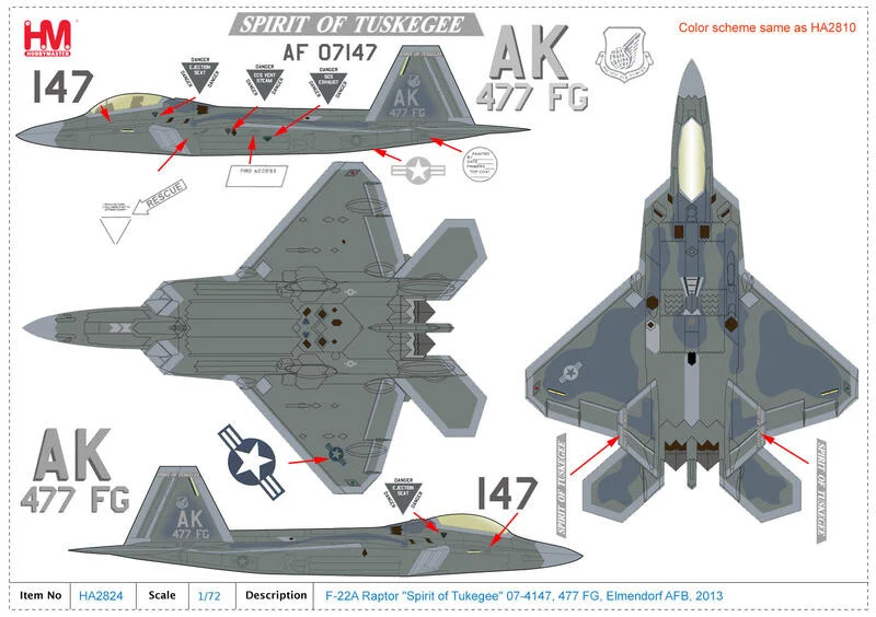HA2824美國F-22A Raptor 