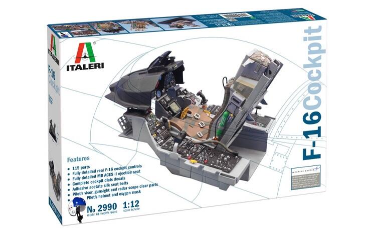 2990 F-16 戰機駕駛艙 1/12 ITALERI模型2990