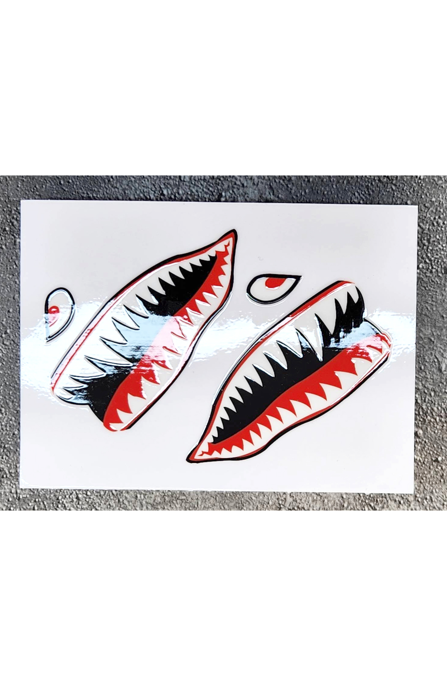 P-40鯊魚嘴 UV水晶貼紙