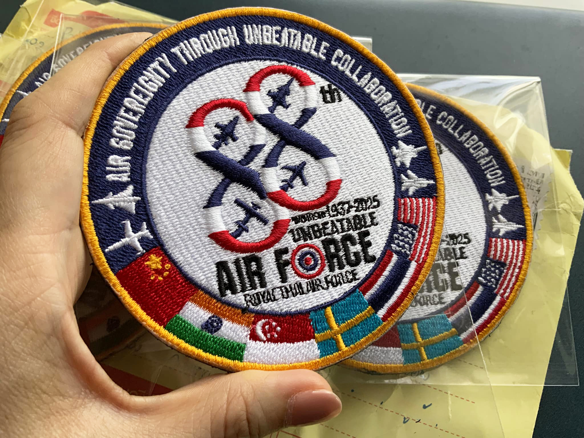 PT0001泰國空軍建軍88周年(圓型)臂章(魔鬼氈)