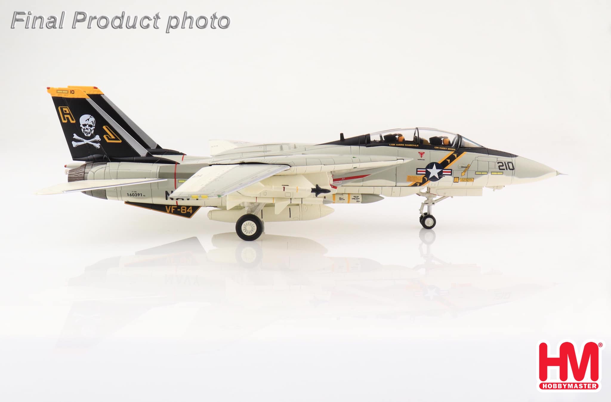 HA5240美軍VF-84海盜旗F-14A Tomcat雄貓60391/AJ210,模型
