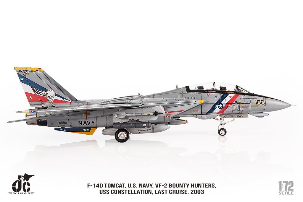 美國海軍F-14D雄貓式戰機 VF-2賞金獵人 JCW-72-F14-018