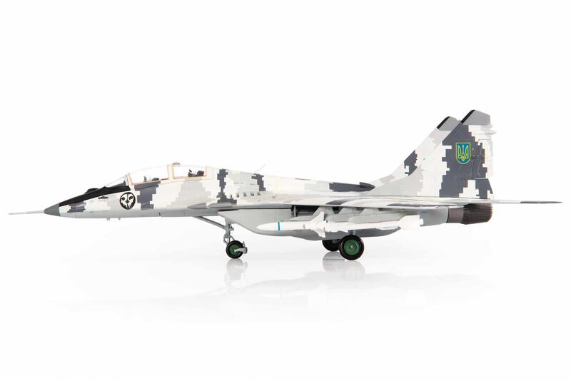 烏克蘭空軍MiG-29UB基輔幽靈AGM-88合金模型1/72成品JCW-72-MG29-014