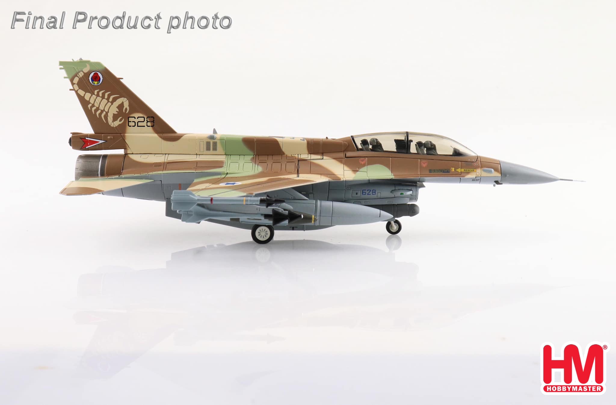 HA38037以色列空軍F-16I 第119中隊蝙蝠中隊合金模型