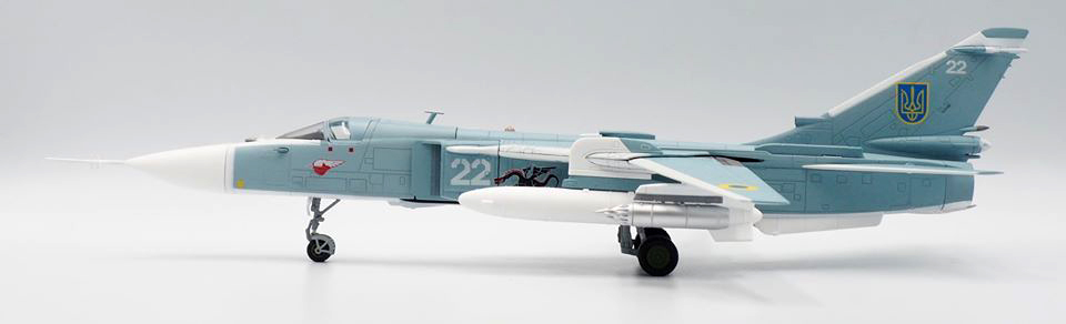 CA722403烏克蘭UKRAINE SUKHOI SU-24M FENCER白22成品1/72模型